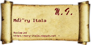 Móry Itala névjegykártya